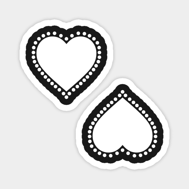 dotted heart pattern Magnet by Tallulah-Malibu