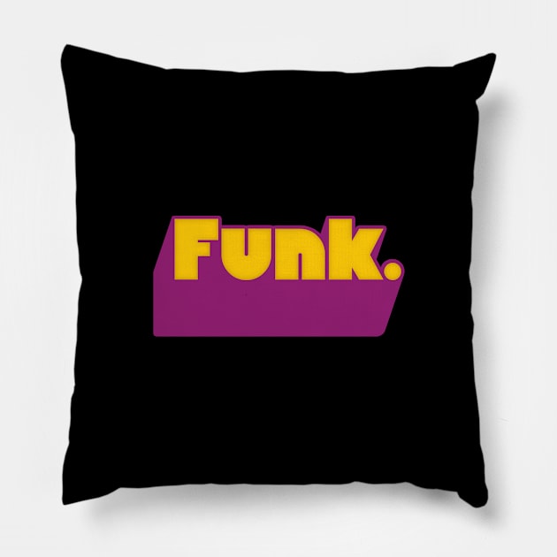 FUNK //// Retro 70s Music Fan Design Pillow by DankFutura