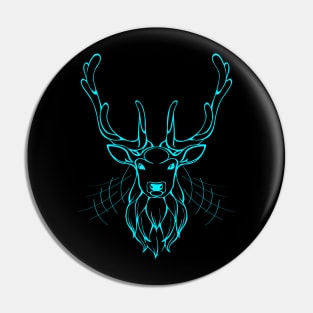 Turquoise deer head Pin