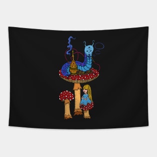 Hookah Smoking Catterpillar Tapestry