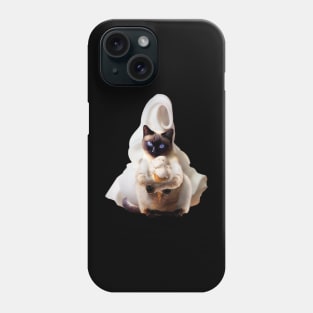 Siamese Cat Kitty Kitten Eating Ice Cream, Funny Cute Phone Case