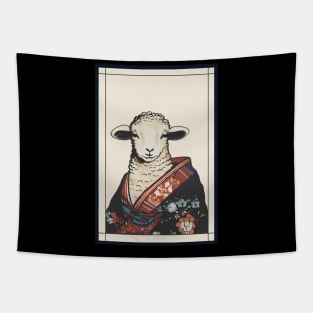 Sheep with kimono japanese vintage Tapestry