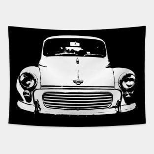 Morris Minor 1960s British classic car monoblock white Tapestry