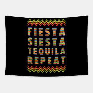 Fiesta Siesta Tequila Repeat Funny Cinco De Mayo Tapestry