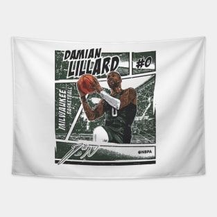 Damian Lillard Milwaukee Comic Tapestry