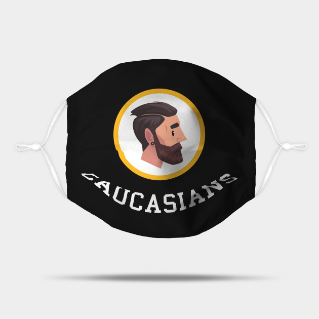 Washington Caucasians - Football Parody Logo - Washington Caucasians - Mask | TeePublic