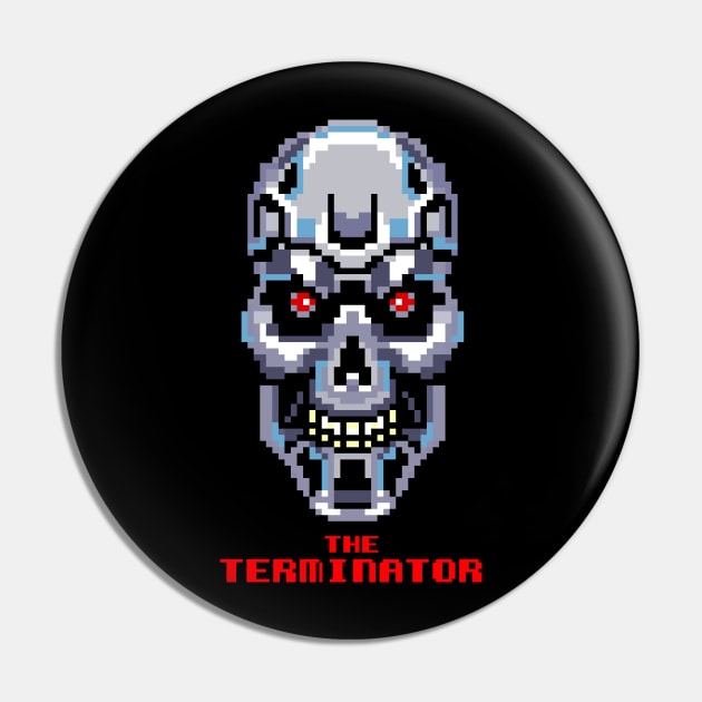 Terminator Pixel Art Pin by GregNowachek