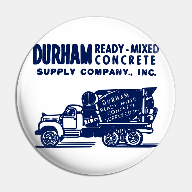 Retro Vintage Durham NC Concrete Pin by Contentarama