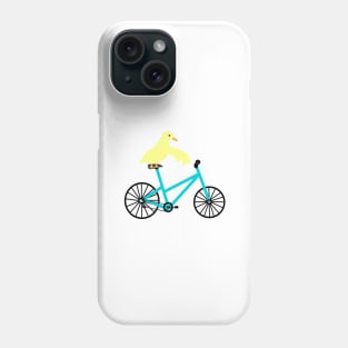 Duck On A Teal Bicycle Phone Case