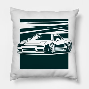 Acura NSX monochrome illustration Pillow