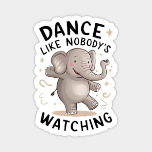 Dancing Elephant Kids Magnet