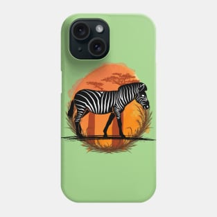 Zebra Silhouette - Savannah Phone Case