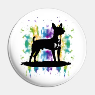 Rat Terrier Ratter Stencil Pin