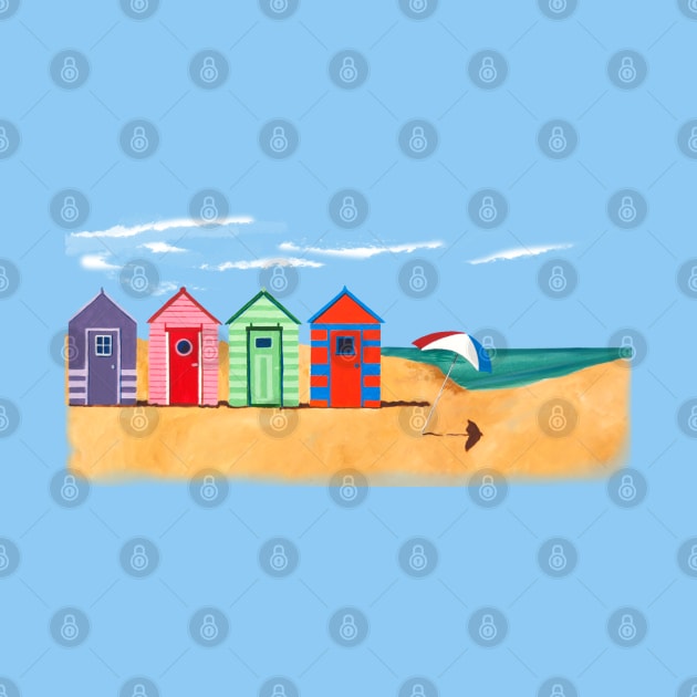 Beach Huts by Lavott4Art