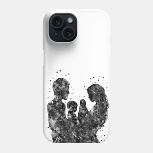 Family, mother father son and daughter Phone Case