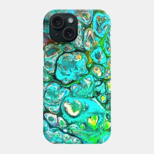 Green land acrylic pouring Paint Phone Case