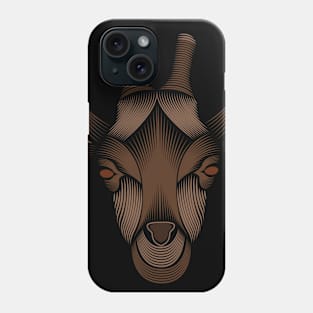 Giraffe wild animal line art Phone Case