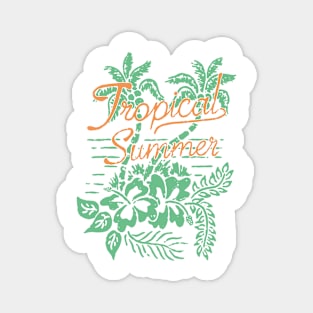 tropical summer vibes surf Magnet