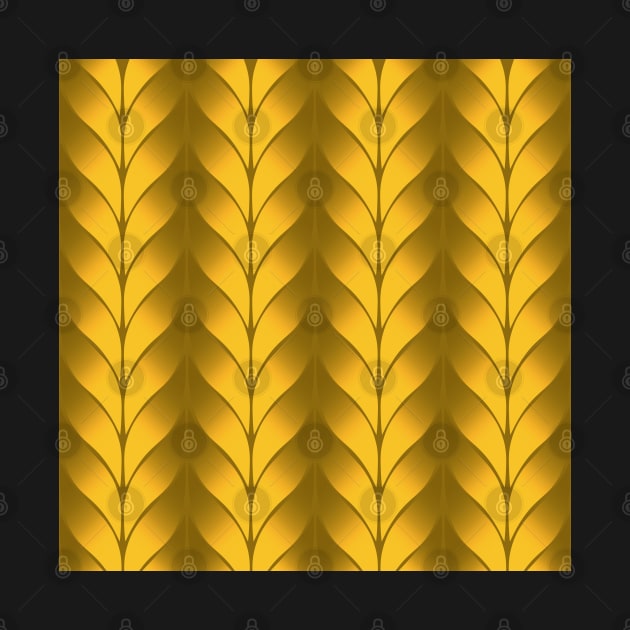 Gold Leaf Tile Pattern by Looly Elzayat