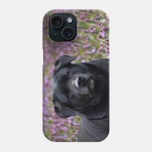 A Dog in the Flowers Phone Case