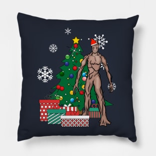 Groot Around The Christmas Tree Pillow