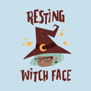 Resting Witch Face - Green Hair Witch T-Shirt