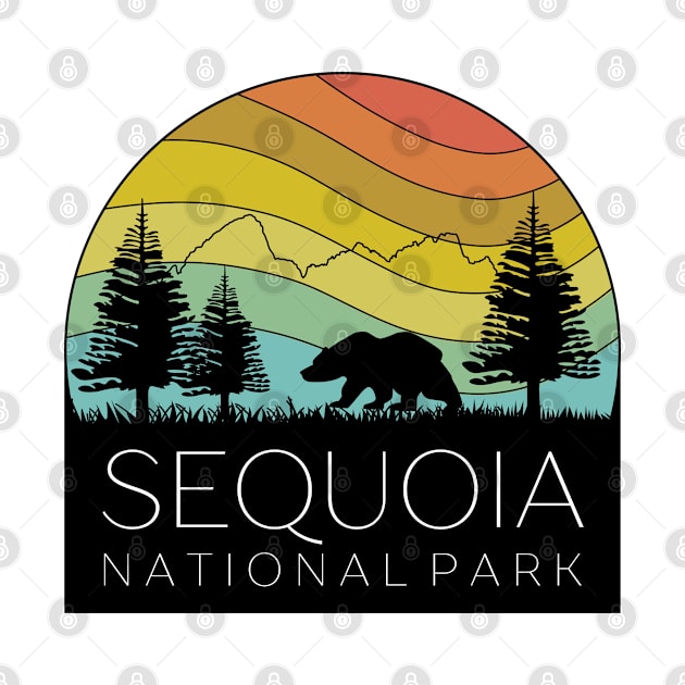 Sequoia National Park California Forest Kern River Retro Camping Redwoods by Shirtsurf