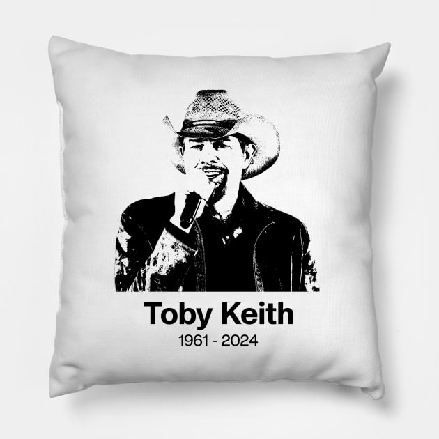 Rip Toby Keith 1961-2024 Ver.2 Pillow by GraciafyShine