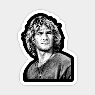 Patrick Swayze (Black And White) Magnet