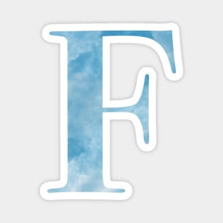 Clouds Blue Sky Initial Letter F Magnet