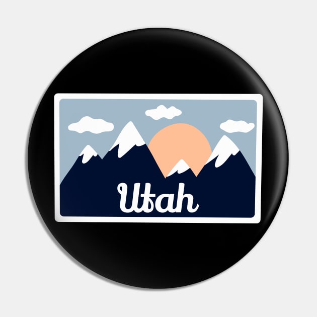 Utah Snowboarding - Utah Hiking Pin by UbunTo