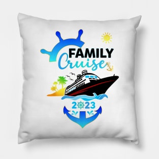 Cruise Family Vacation Matching Group Crew Squad 2023 Pillow