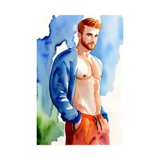 Sexy ginger dude, watercolor T-Shirt