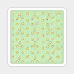 Lemon and Polka Dot Pattern Magnet