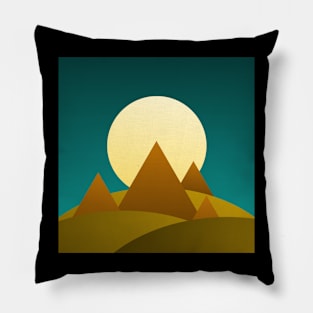 egyptian night geometric landscpae Pillow