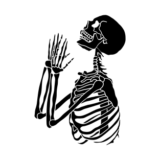 praying skeleton, halloween T-Shirt