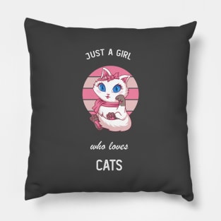 Just a Girl Who Loves Cats Pillow