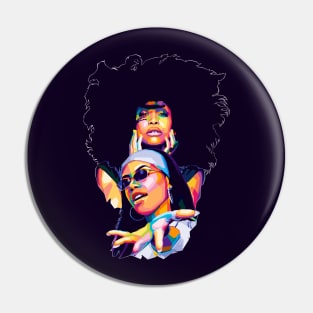 Erykah Badu Pop Art Pin