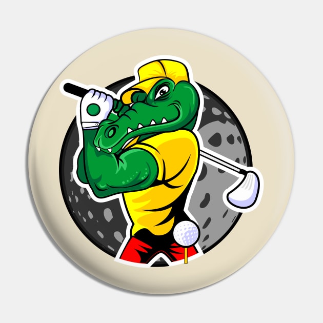 alligator golfer illustration Pin by Mako Design 