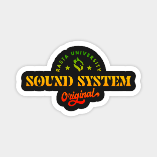 Rasta University Sound System Original Rasta Colors Reggae Magnet