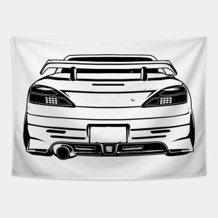 Nissan Silvian S15 Back View Sketch Art Tapestry