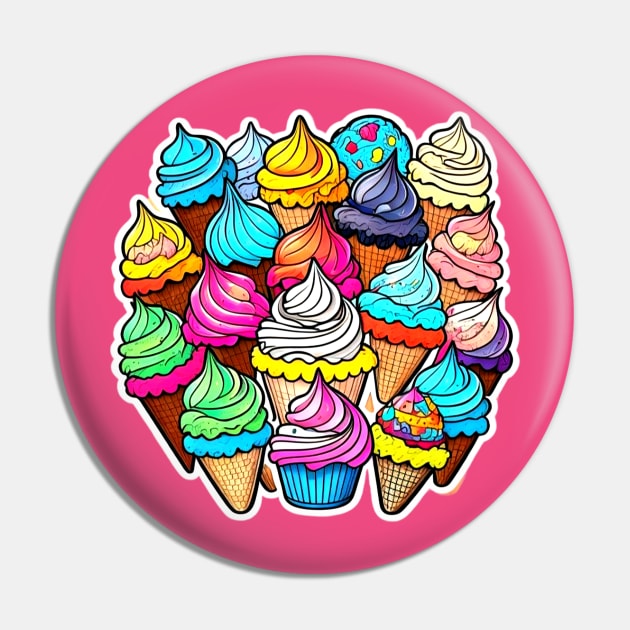 Tasty Ice-Cream Collection Pin by Sugarori