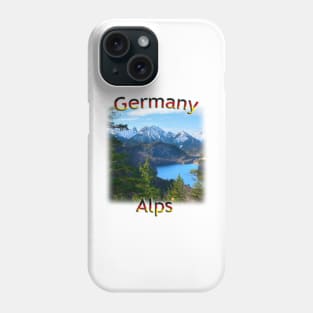 German nature Alps with Lake Alpsee Phone Case