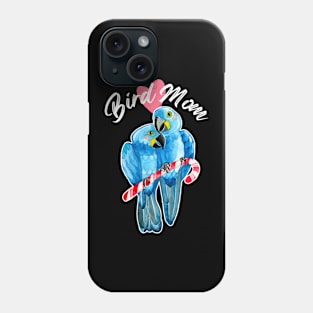 Parrot Bird Mom - Hyacinth Macaw Watercolor Phone Case