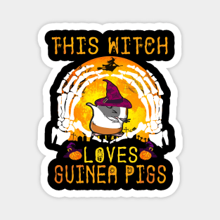 This Witch Loves Guinea Pigs Halloween (135) Magnet