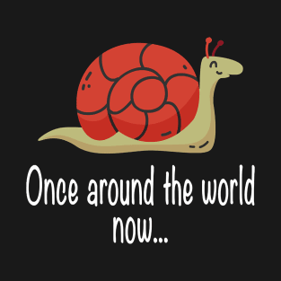 Once Around The World Snail Travel World Tour T-Shirt