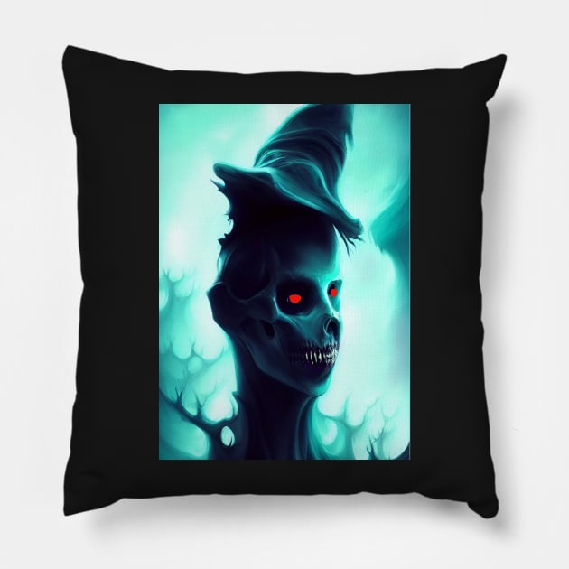 WITCHES GHOST ON HALLOWEEEN Pillow by sailorsam1805