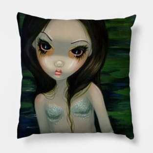 Creepy Goth Swamp Mermaid Pillow