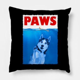 Husky PAWS Harmony Stylish Tee for Arctic Dog Enthusiasts Pillow