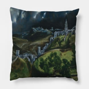 View of Toledo by El Greco Pillow